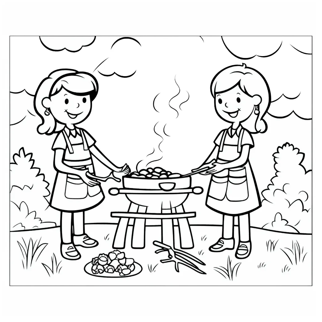 Barbecue coloring pages – Coloring corner
