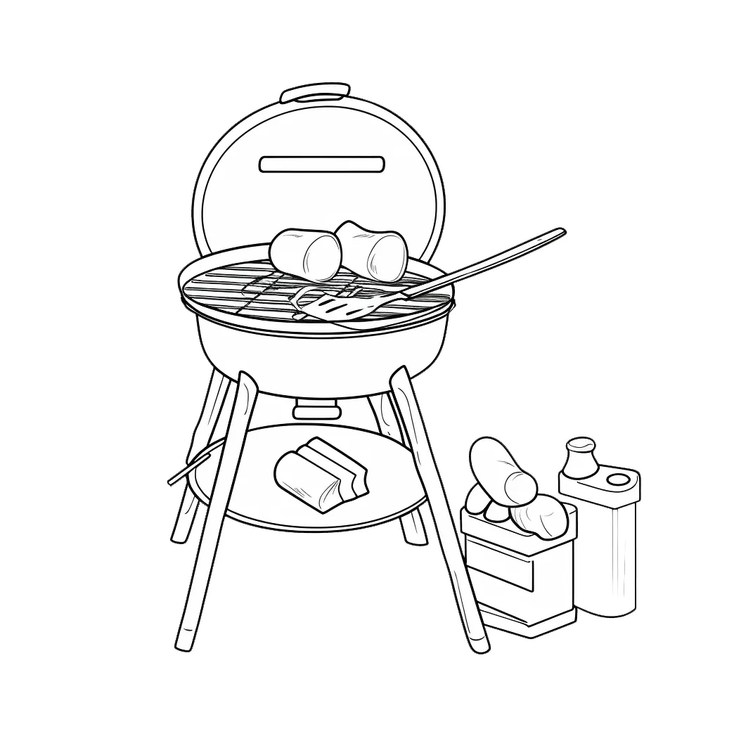 Barbecue coloring pages coloring corner