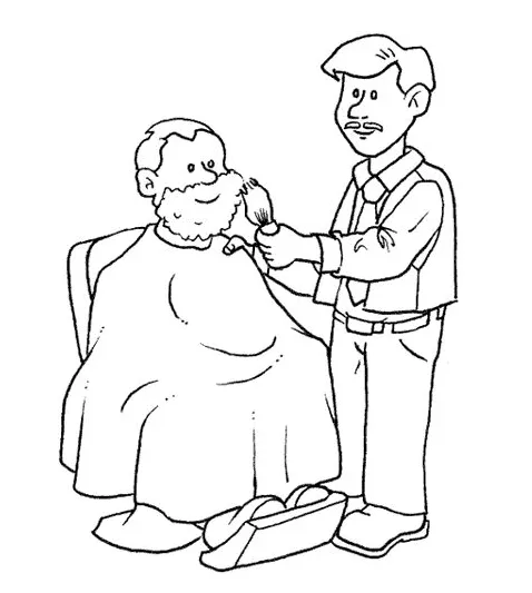 Barber shop coloring page coloring pages
