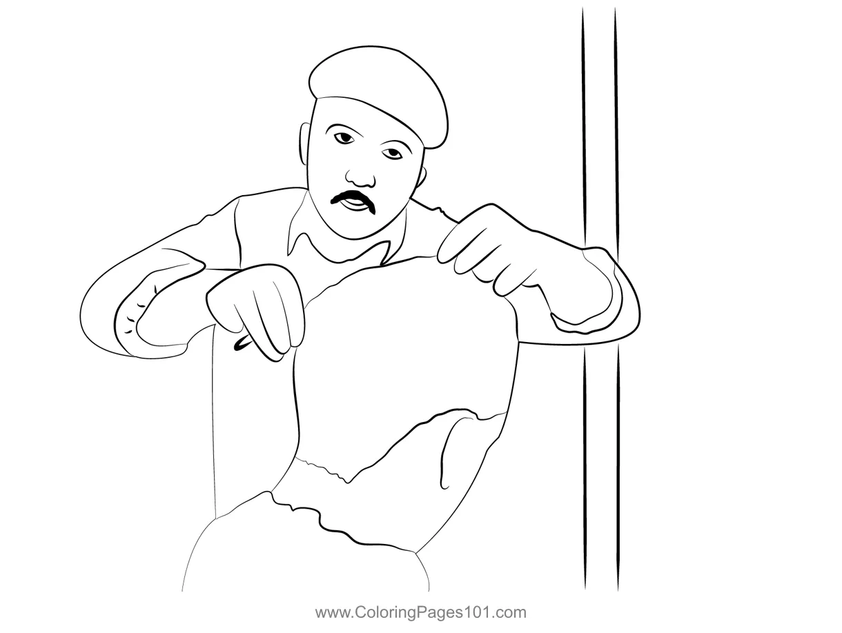 Barber 2 Coloring Page for Kids - Free Barbers Printable Coloring Pages