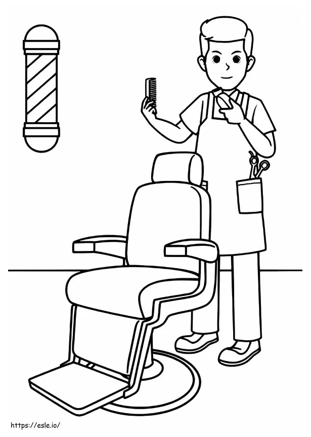 Young Barber coloring page