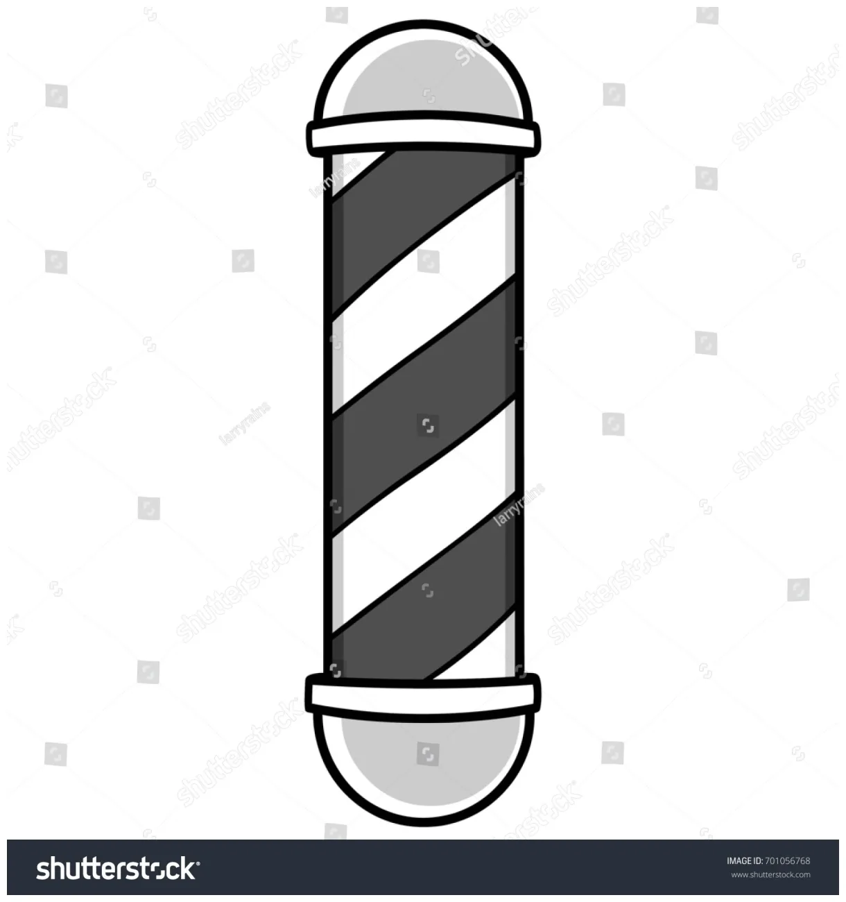Barbershop pole illustration stock vector 701056768