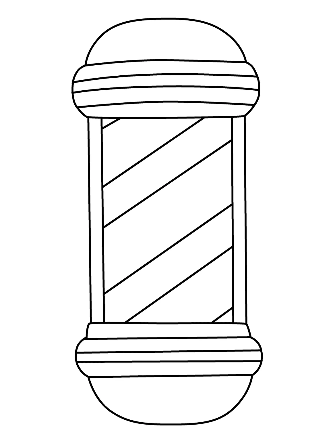 Barber pole emoji coloring page colouringpages