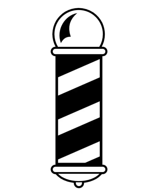 Printable barber pole