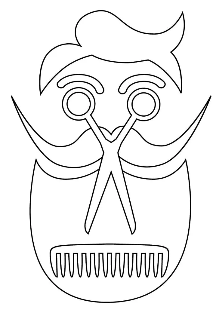 Printable barber pole coloring page free printable coloring pages for