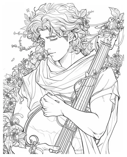 Greek mythology apollo coloring pages