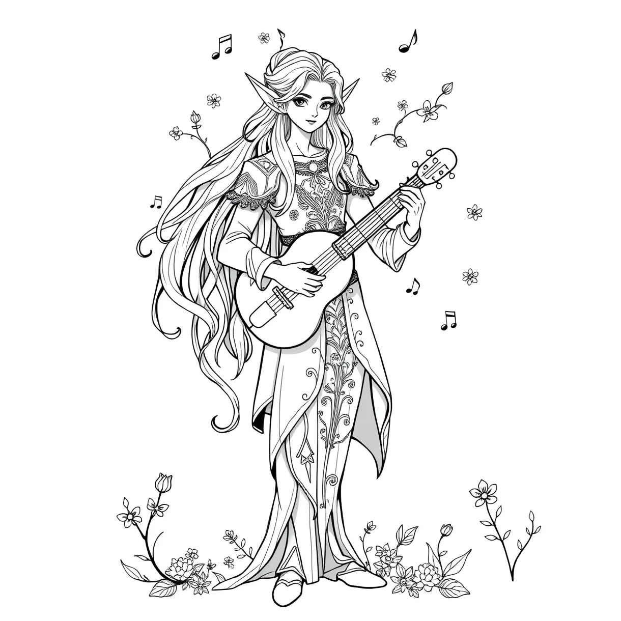 2 Best Elf Bard Coloring Pages (Free Printable PDFs)