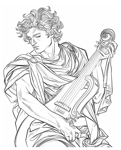 Greek mythology apollo coloring pages