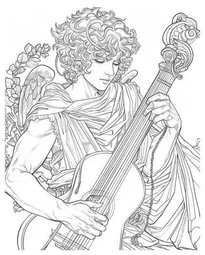 Greek mythology apollo coloring pages printable coloring page