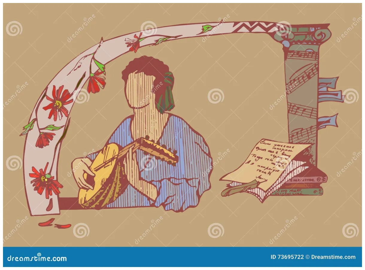 Bard stock vector. illustration of brown, fairy, figure 73695722