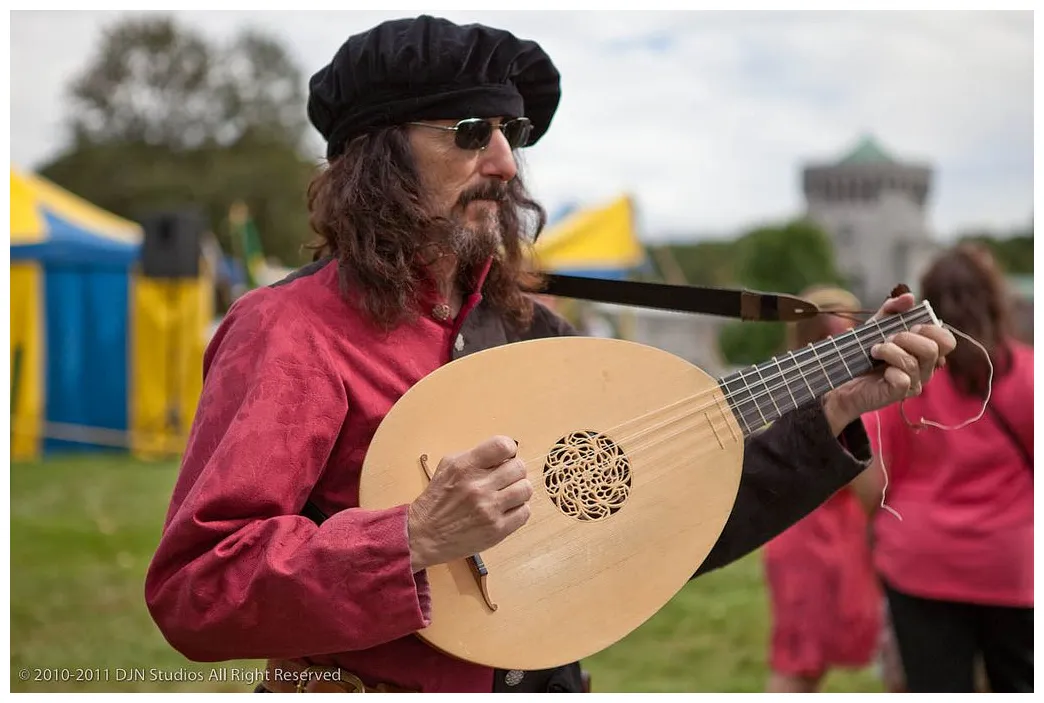 A bard playing a lute lute, bard, art reference