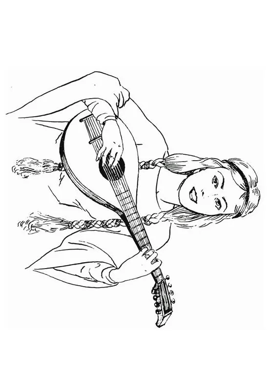 Coloring page lute free printables img 13233