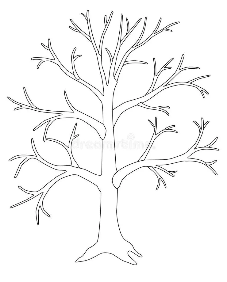 Bare tree coloring page printable coloring page