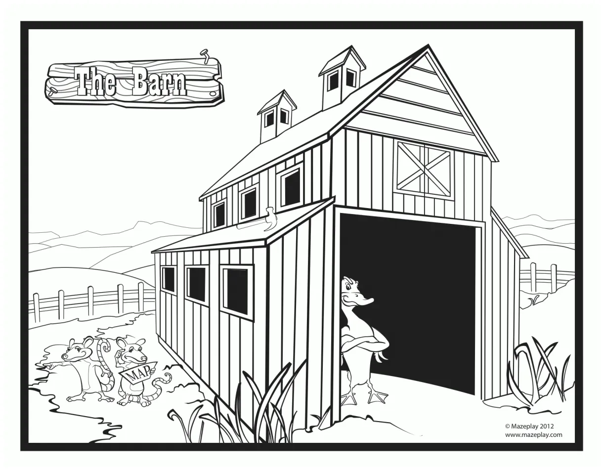 Barn printable coloring pages coloring home