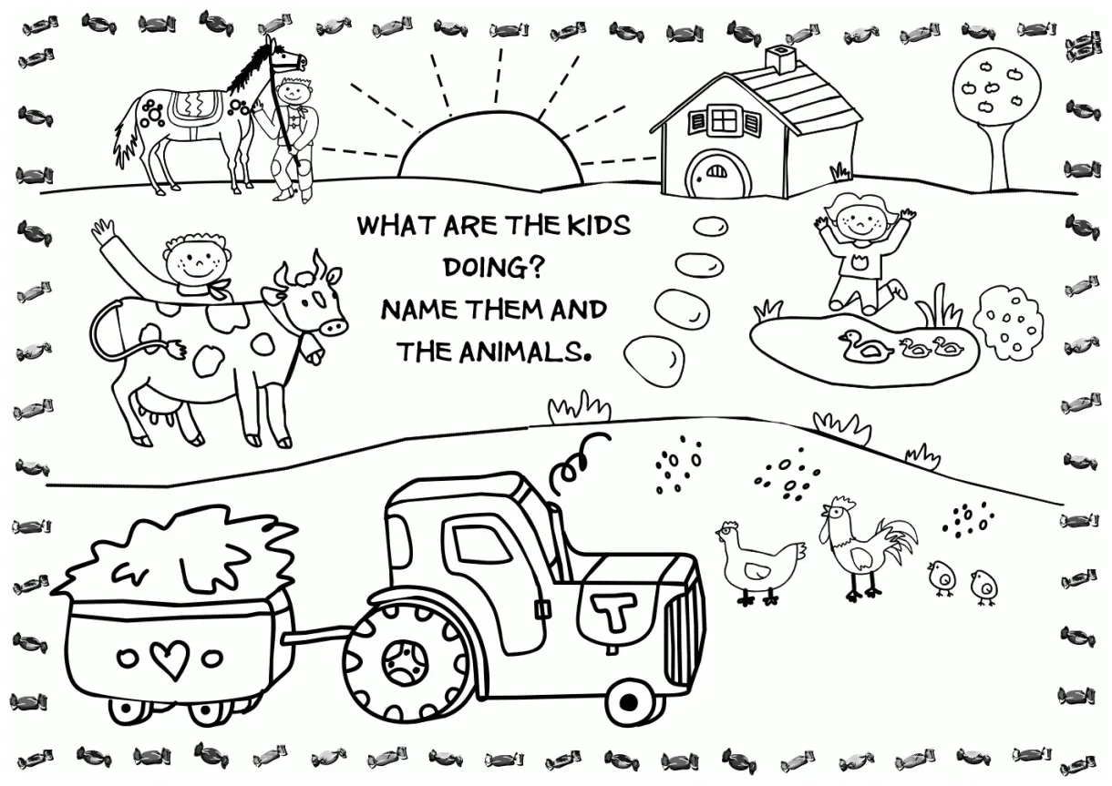 Printable Coloring Pages Barn With Animals - Coloring Nation