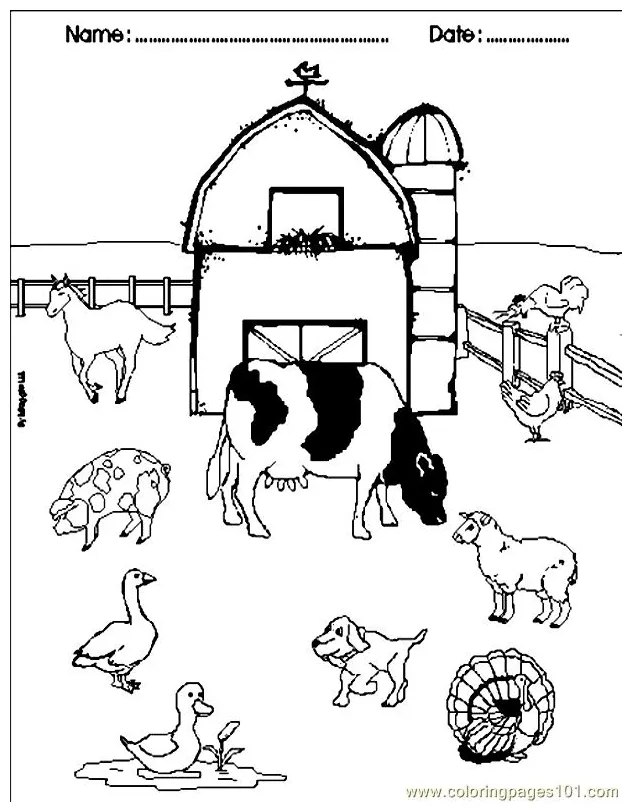 Barn Animals Coloring Pages at GetColorings.com | Free printable