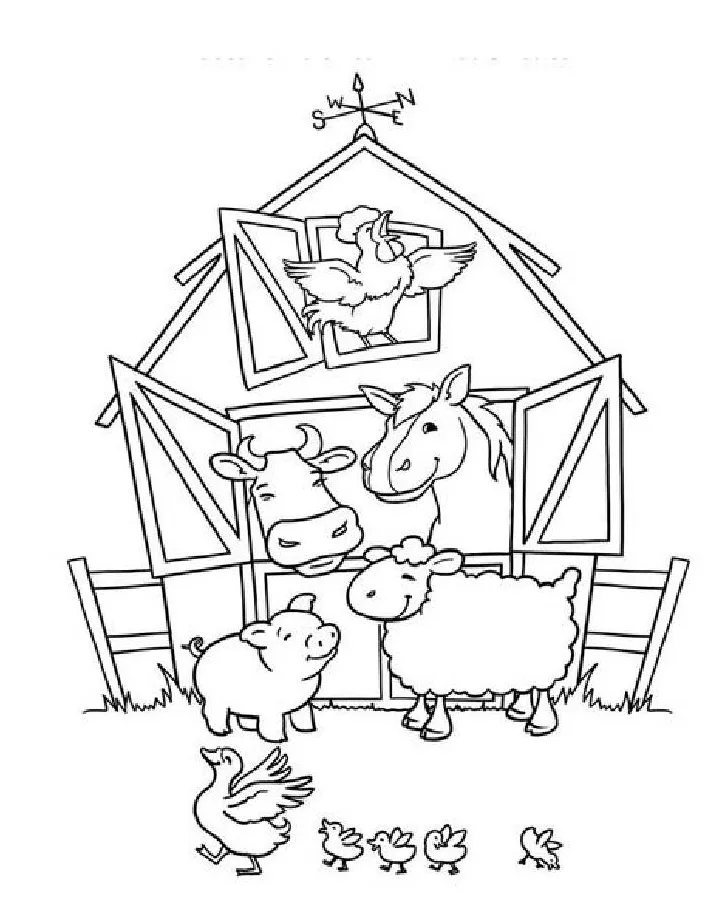 Barn Coloring Pages (Free Printable PDF)