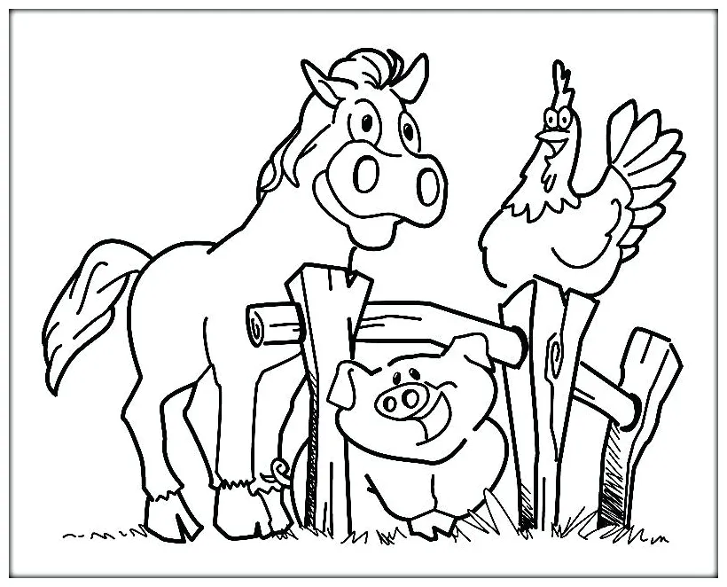 Barn Animals Coloring Pages at GetColorings.com | Free printable