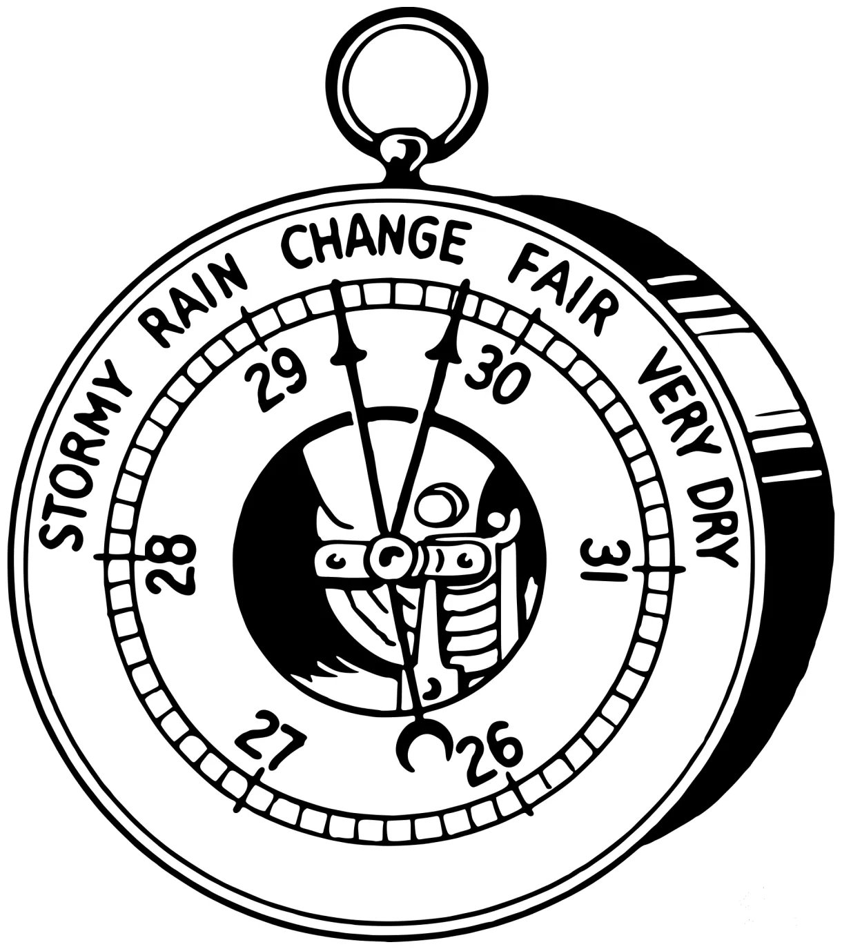 Vintage Barometer coloring page - ColouringPages