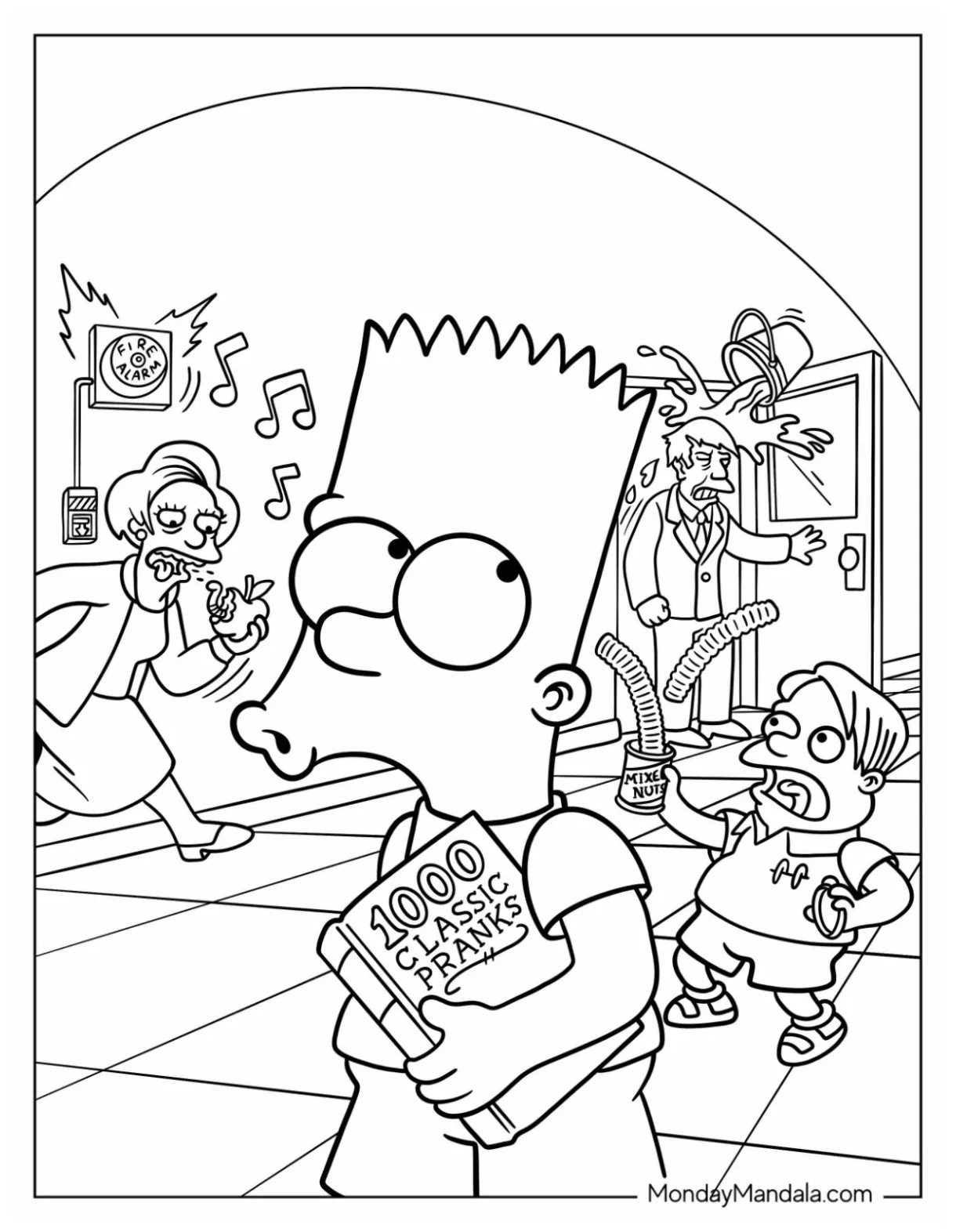 20 bart simpson coloring pages free pdf printables