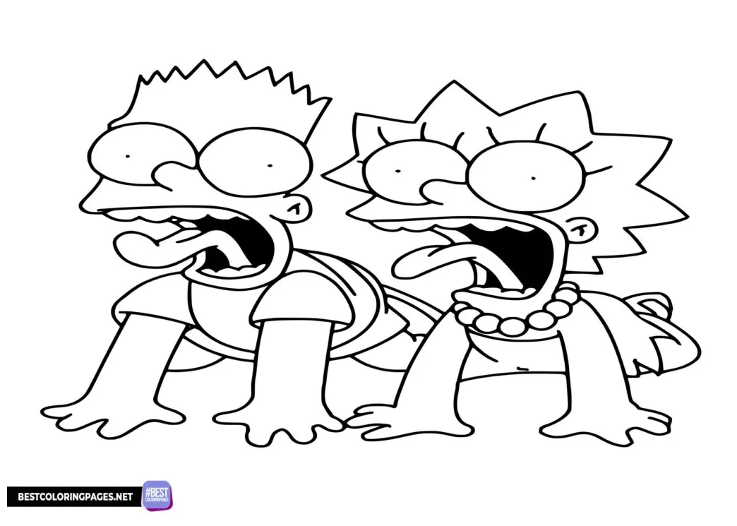 Bart from the simpson coloring page free printable coloring pages