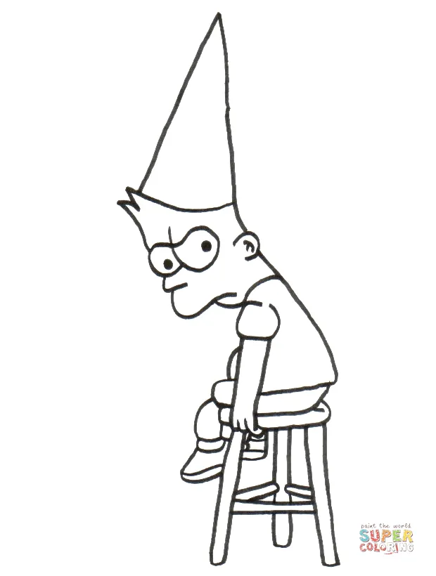 Upset bart coloring page free printable coloring pages