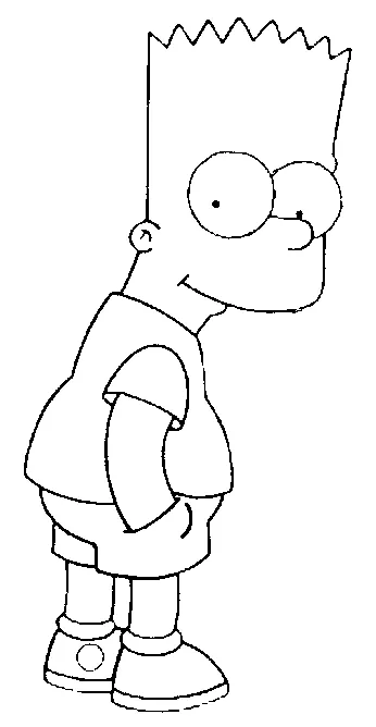 Bart coloring page