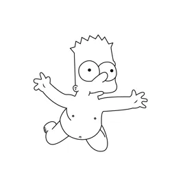 Bart simpson coloring page for kids free the simpsons printable