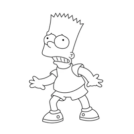 Bart simpson coloring page for kids free the simpsons printable