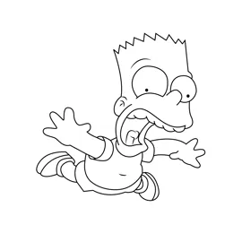 Bart simpson coloring page for kids free the simpsons printable
