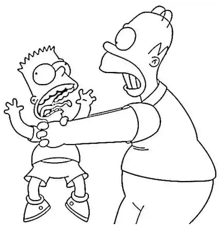 Bart simpson coloring page