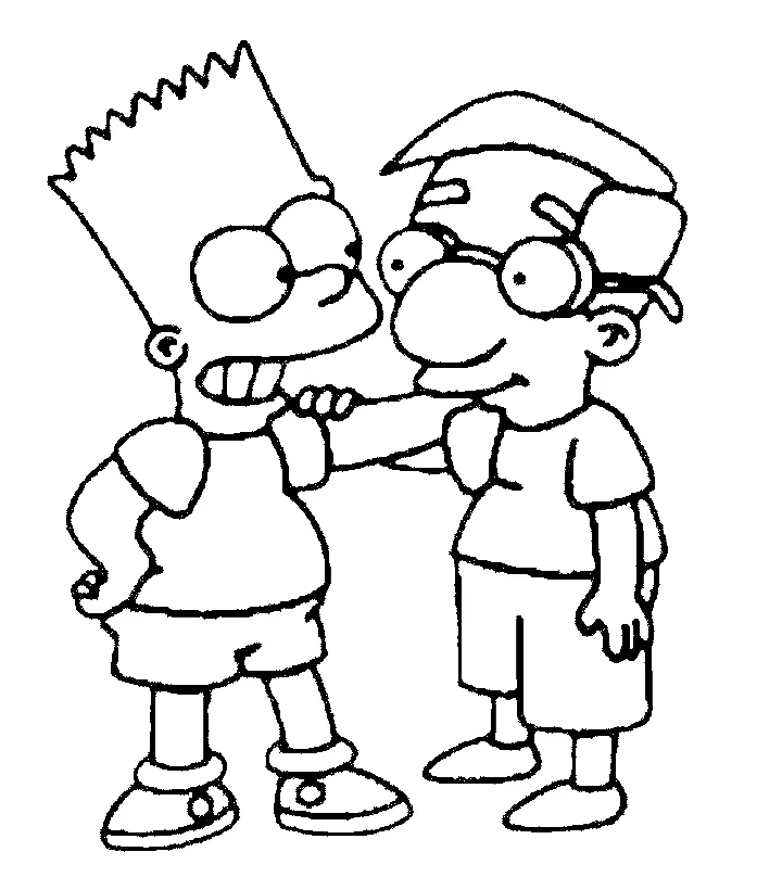 Bart simpson coloring page