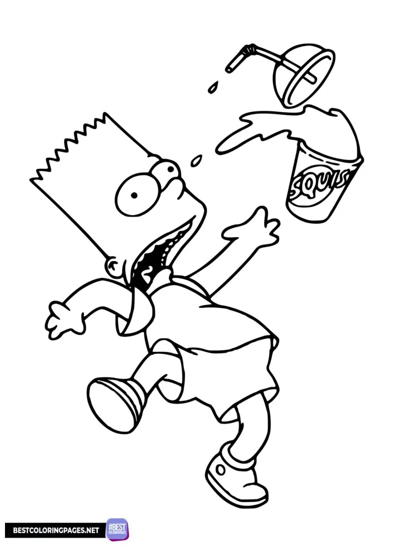 Bart from the simpson coloring page free printable coloring pages
