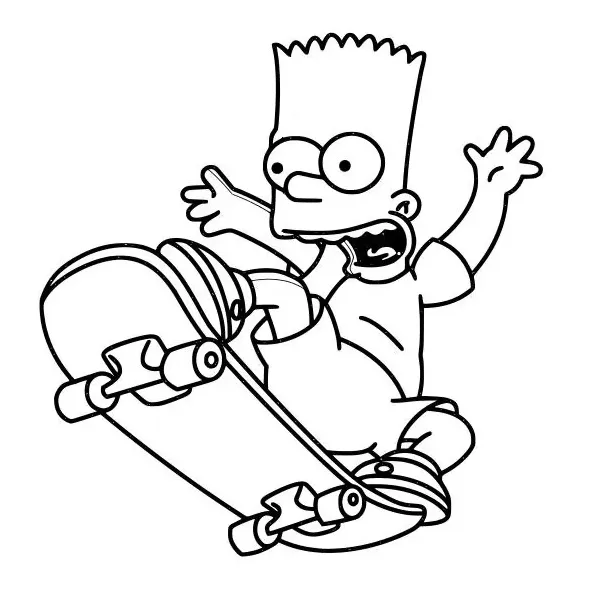 Bart simpson coloring page