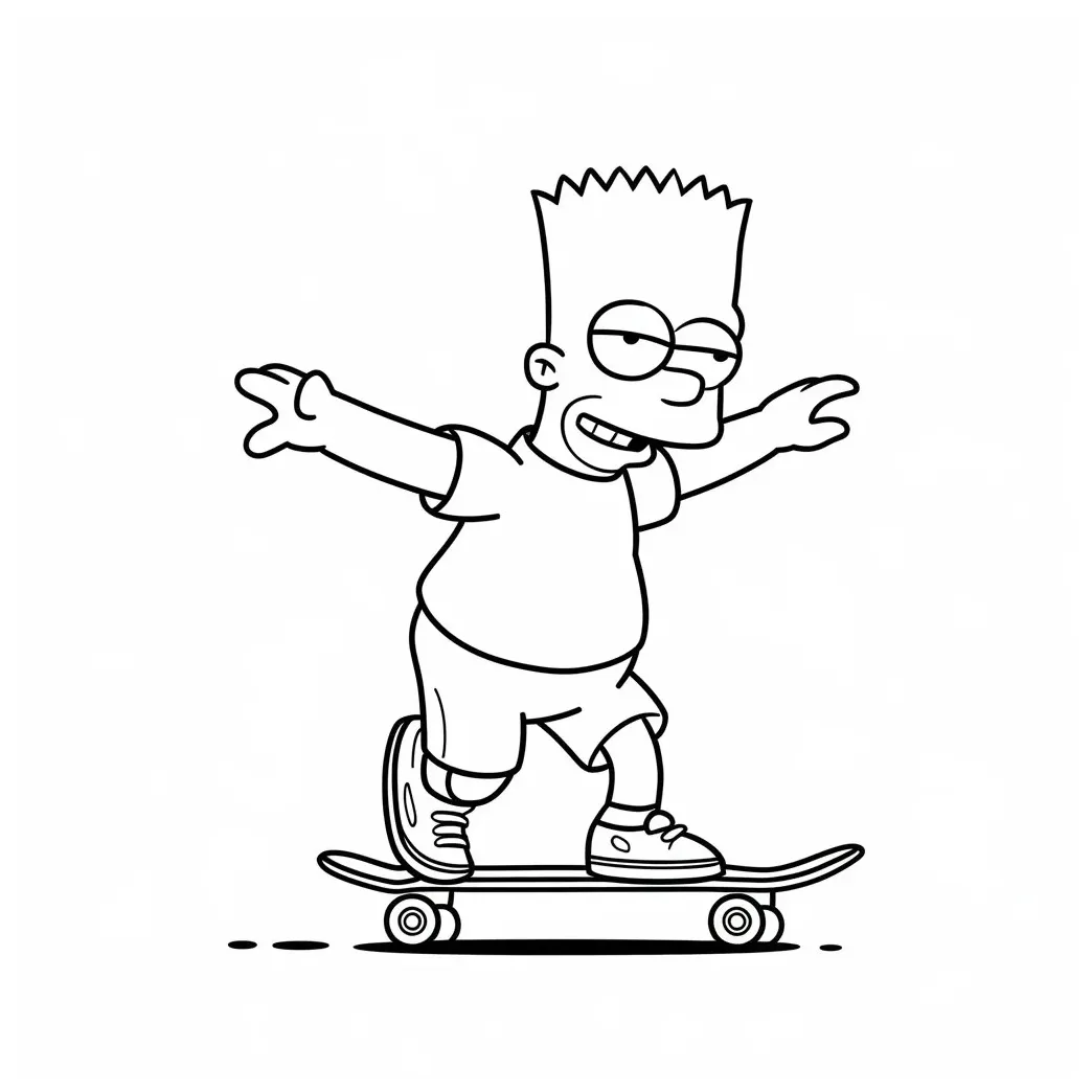 Free printable bart simpson coloring pages coloringyourpages