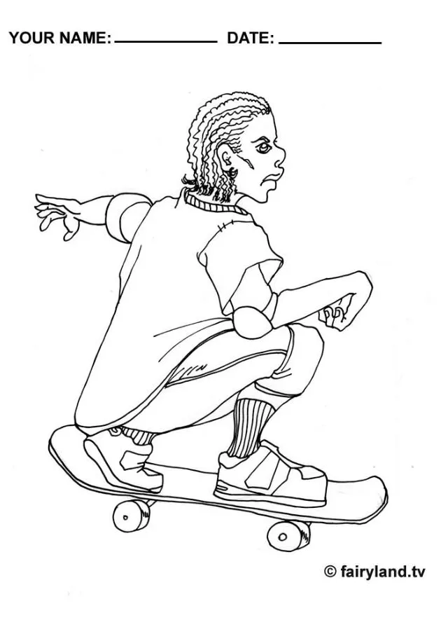 Free skateboarding coloring pictures, download free skateboarding