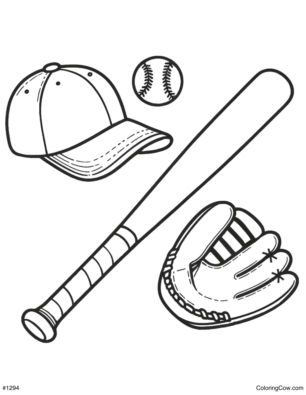 Baseball coloring page