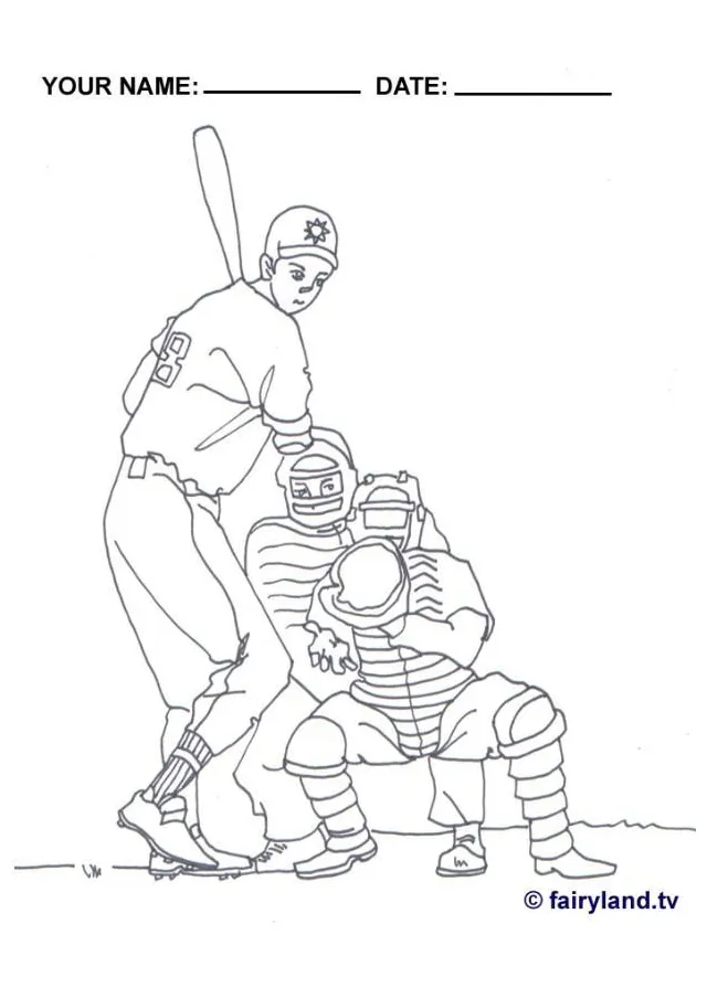 Coloring page baseball free printable coloring pages img 6398