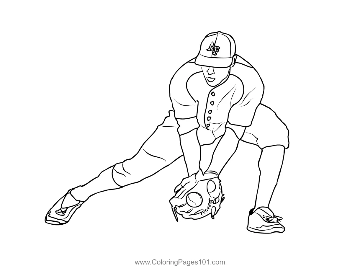 Baseball 3 coloring page for kids free baseball printable coloring