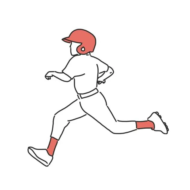 Baseball player running bases illustrations, royalty-free vector
