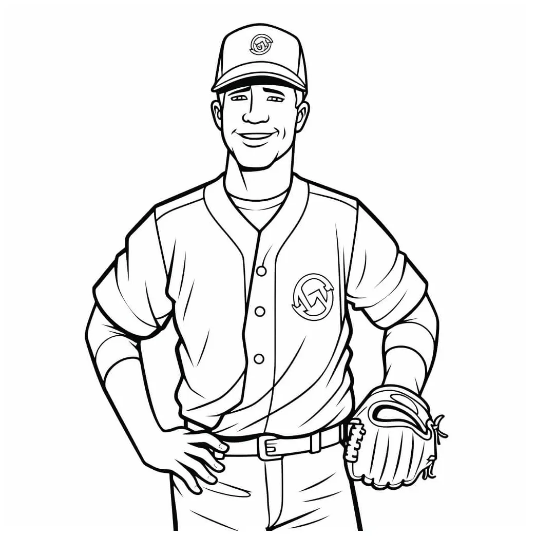 Baseball color sheet free & printable kokoprint