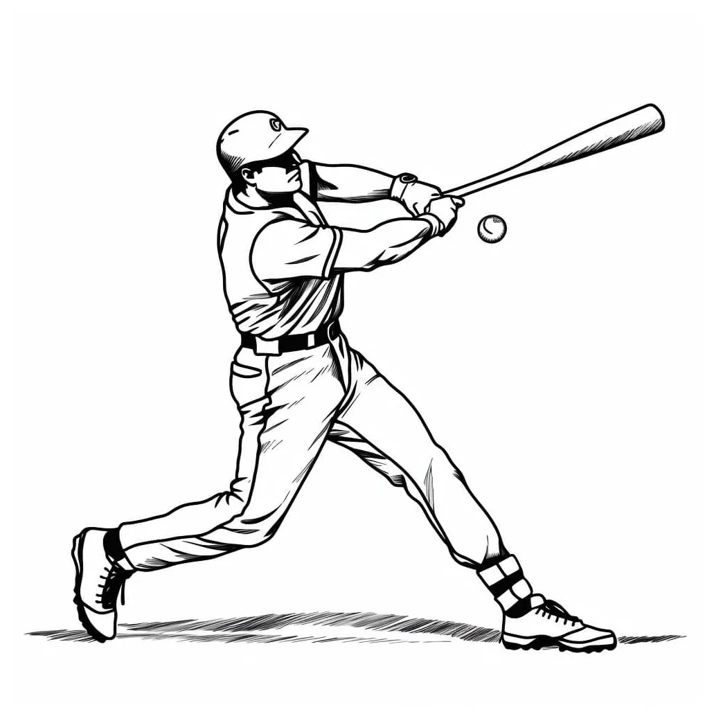 Baseball color sheet free & printable kokoprint printable coloring page