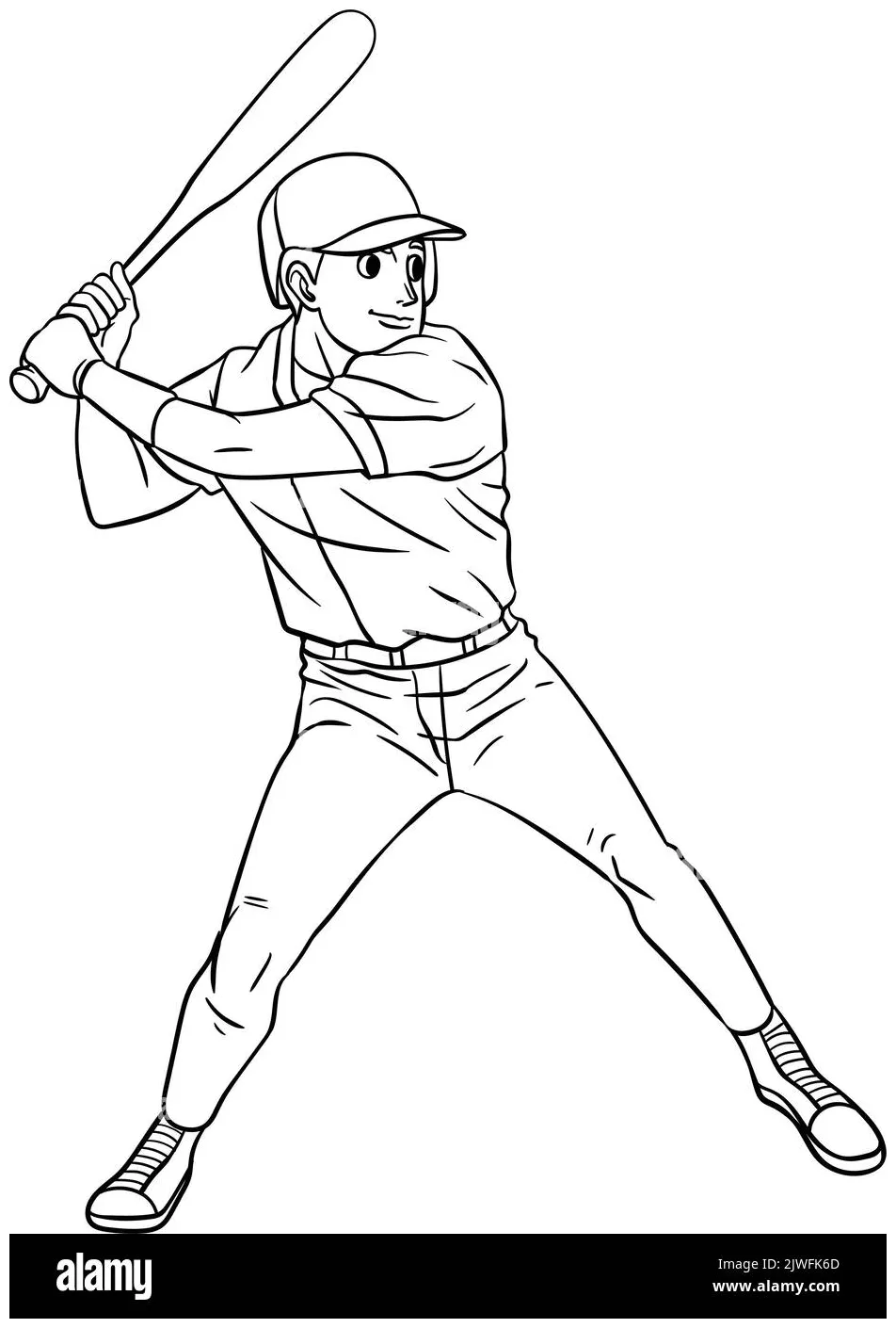 Baseball isolated coloring page for kids stock vector & art alamy