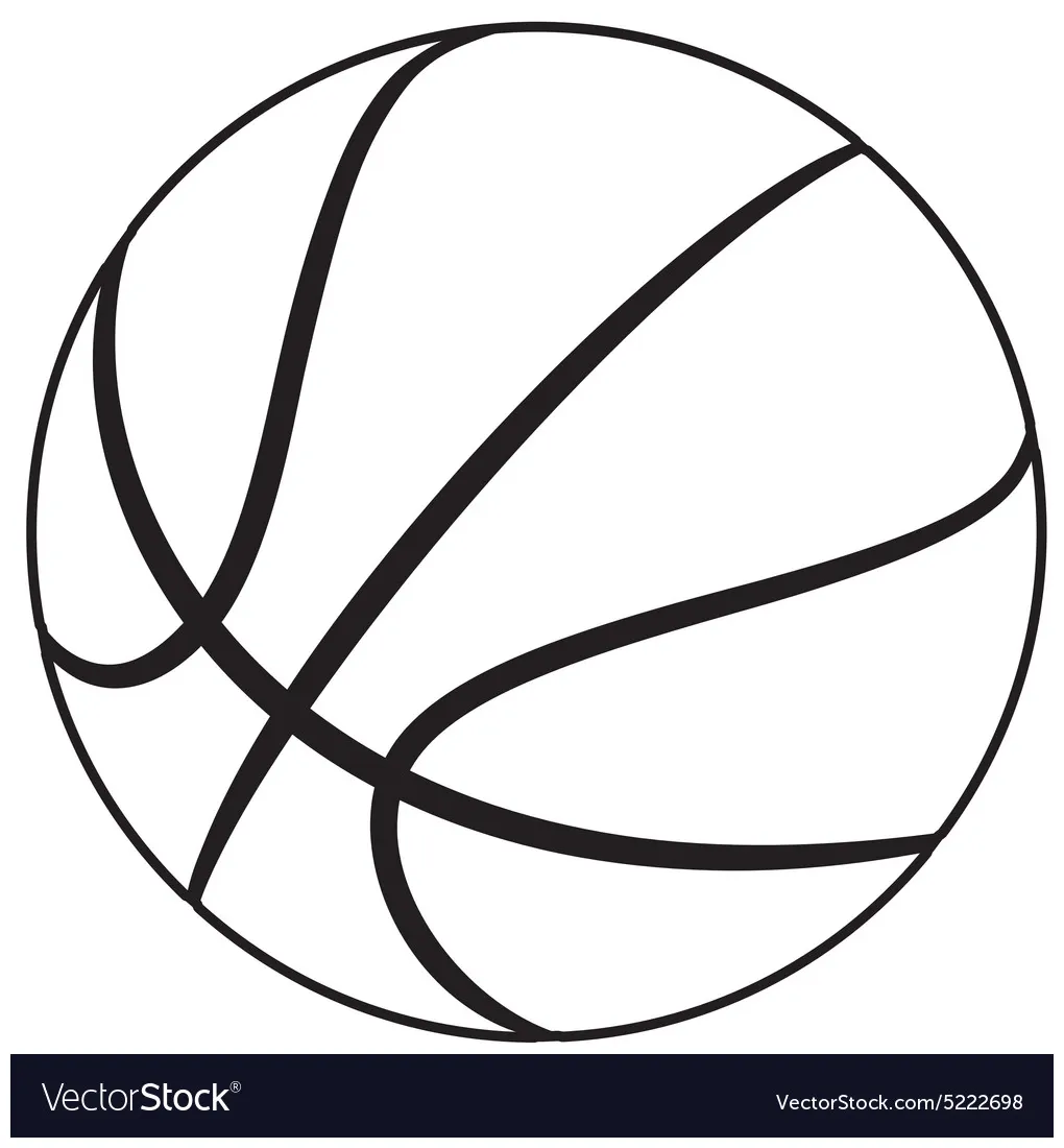 Basketball vector at vectorified collection of basketball vector printable coloring page