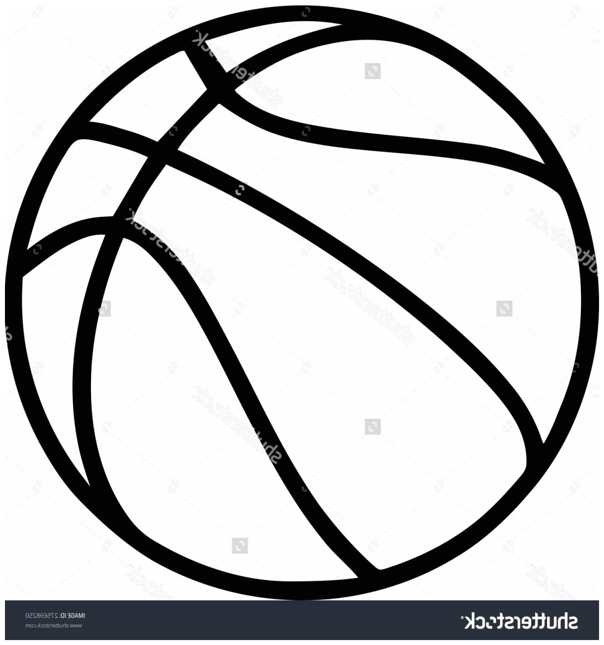 Basketball outline on clipartmag