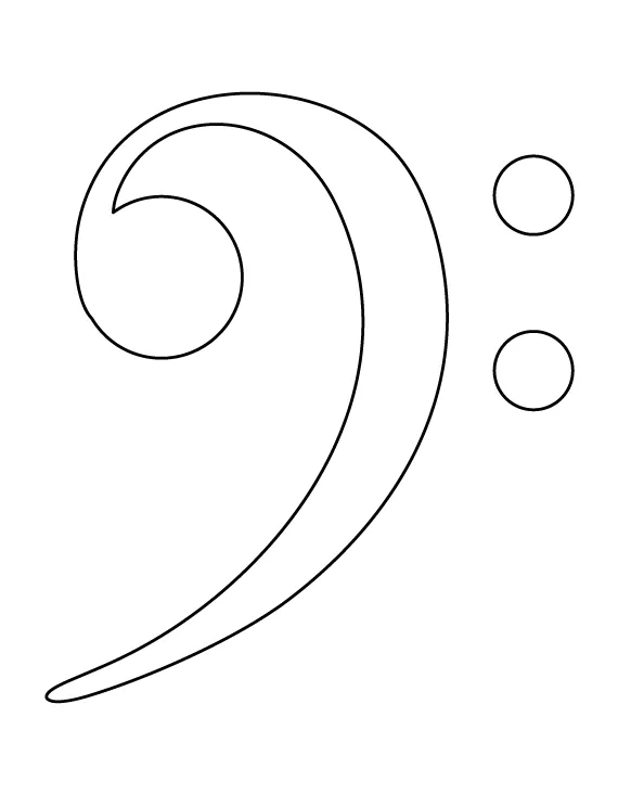 Printable bass clef template