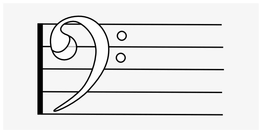 Bass clef coloring page