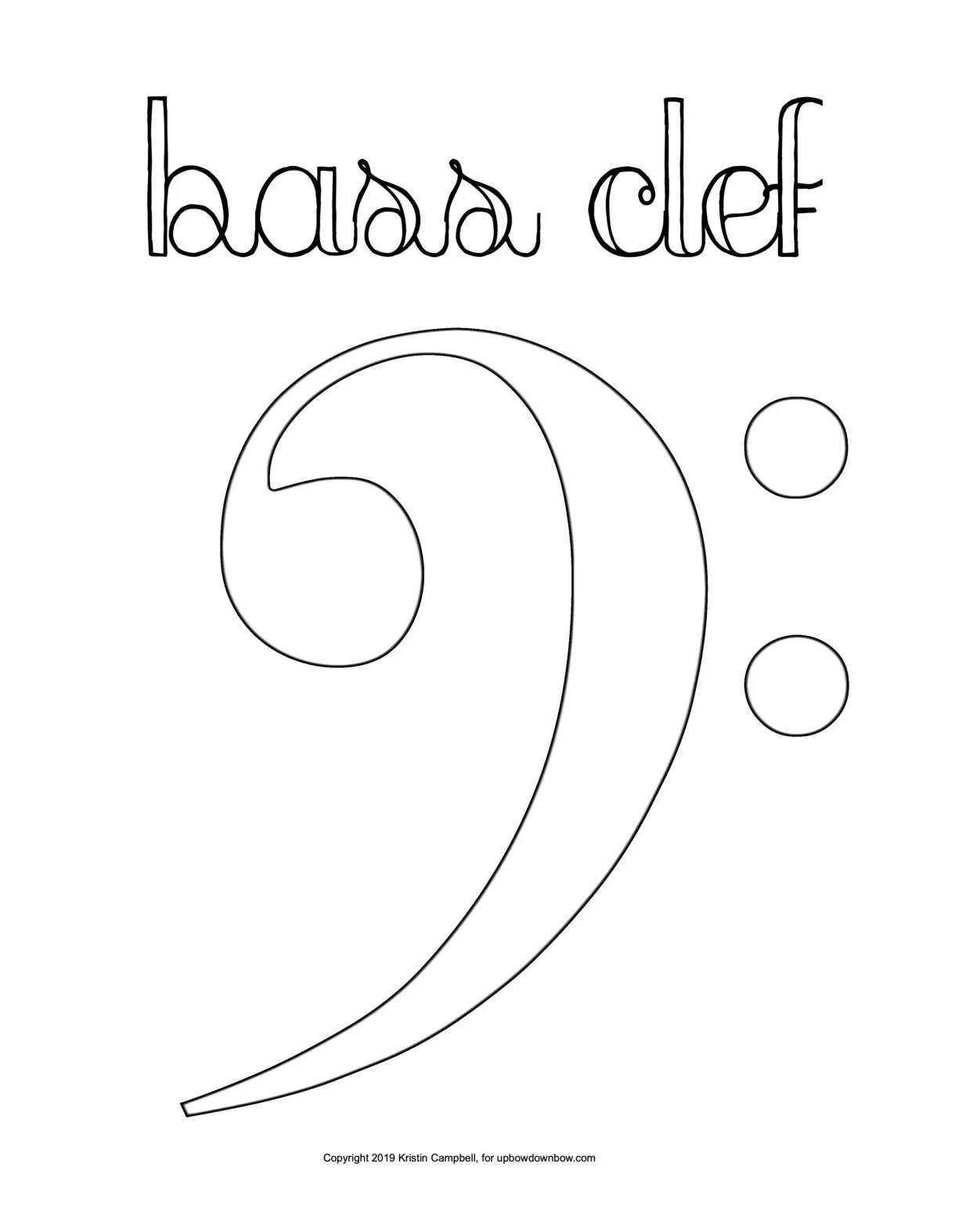 Clef Coloring Page - Horsehair Music