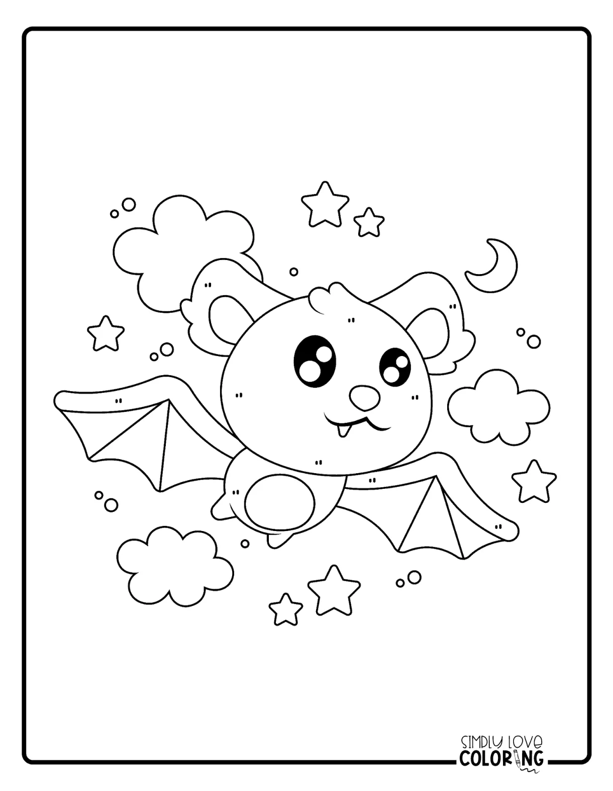 Bat coloring pages free pdf printables simply love coloring