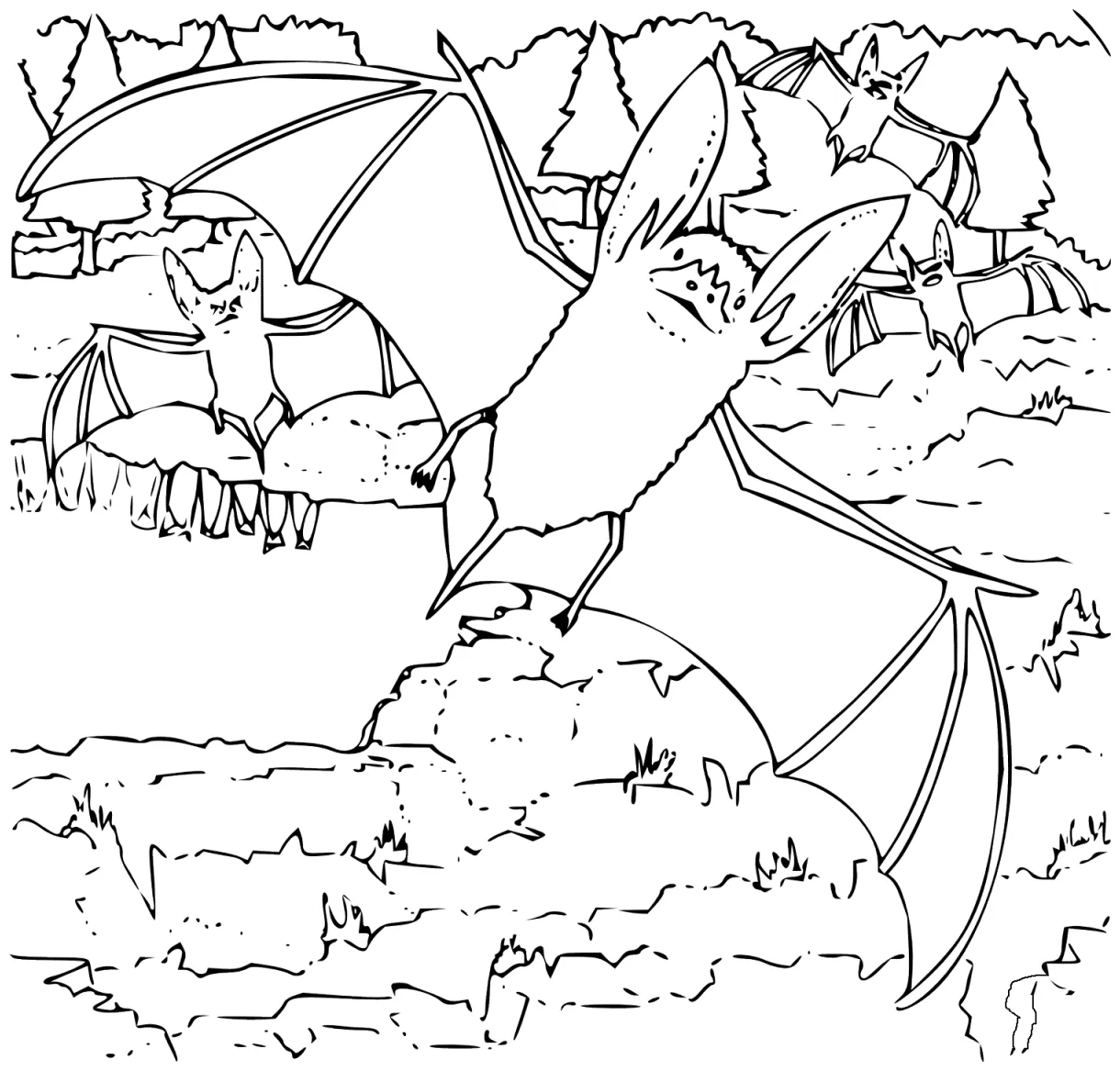 Bat coloring pages coloring cool